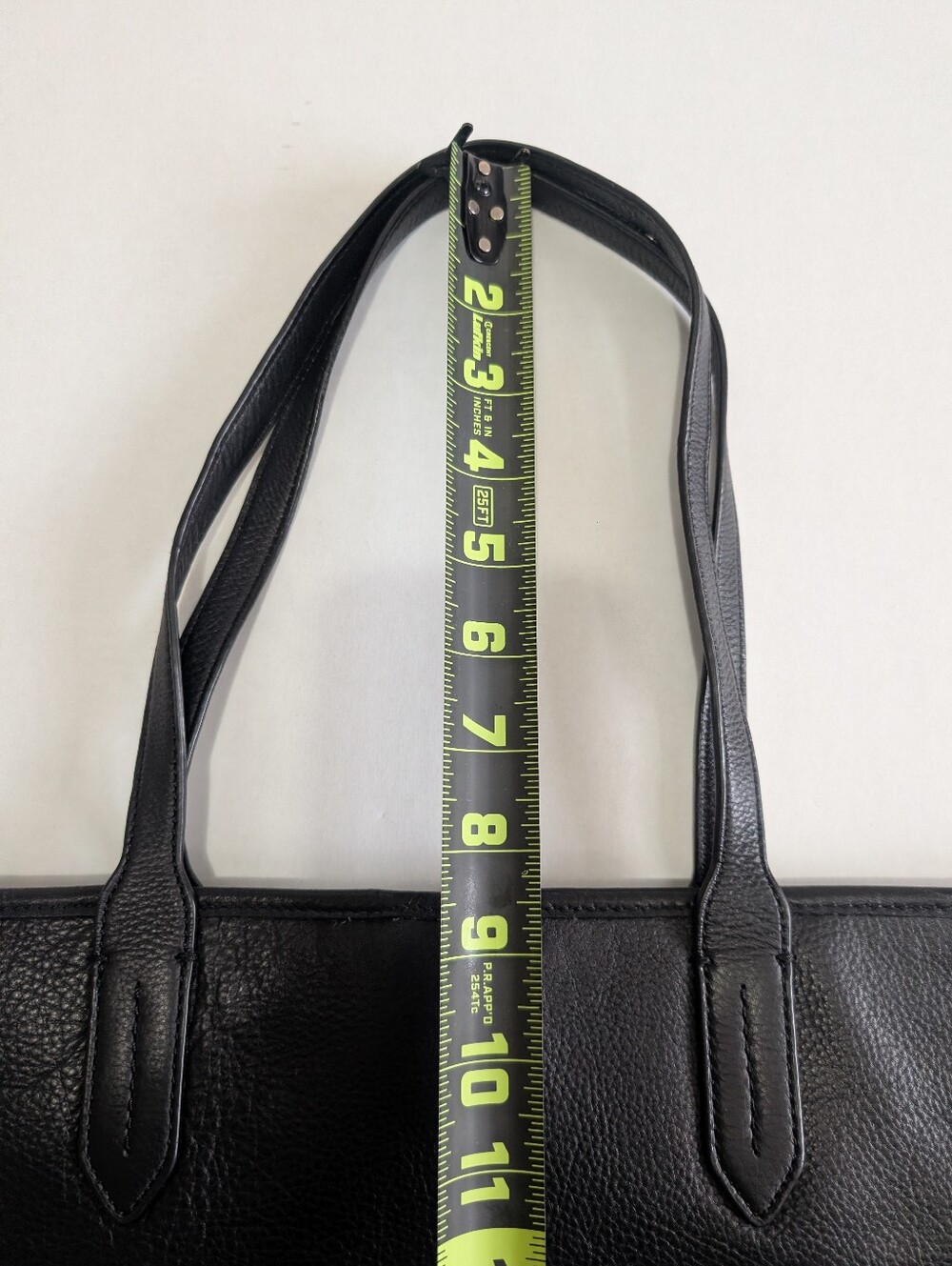 Cole Haan Classic Black Pebble Leather Tote Bag/Purse - Picture 7 of 7